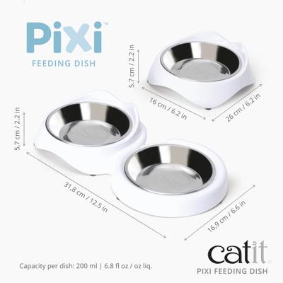 Show full view: Catit PIXI Cat Bowl, White slide 7 of 7