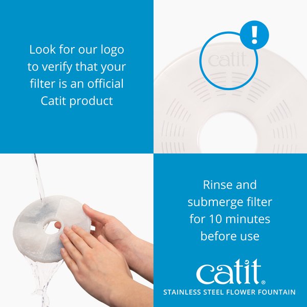Catit Flower Stainless Steel Top Cat Fountain