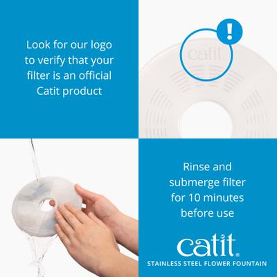 Show full view: Catit Flower Stainless Steel Top Cat Fountain slide 9 of 10