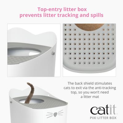 Show full view: Catit PIXI Cat Litter Box, Grey slide 2 of 7