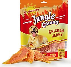 Jungle Calling Chicken Jerky High-Protein Dog Treats, 10.6-oz bag
