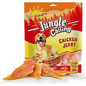 Jungle Calling Chicken Jerky High-Protein Dog Treats, 10.6-oz bag