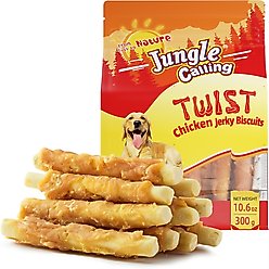 Jungle Calling Chicken Wrapped Biscuits Rawhide-Free Dog Treats, 10.6-oz bag