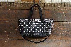 Mackey Equine Accessories Dandy Horse Grooming Tote Organizer Bag, Black/White