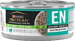 Purina Pro Plan Veterinary Diets EN Gastroenteric Savory Selects in Gravy with Turkey Wet Cat Food, 5.5-oz can, case of 24