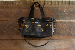 Mackey Equine Accessories Bee Mine Horse Grooming Tote Organizer Bag, Black/Yellow