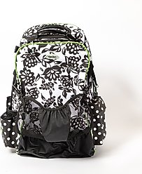 Mackey Equine Accessories Dandy Equestrian Backpack, Black/White