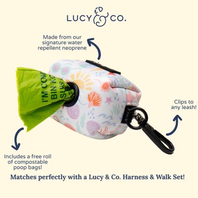 Show full view: Lucy & Co. Life's a Beach Dog Poop Bag Holder slide 4 of 4