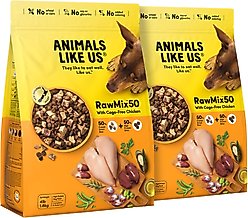 Animals Like Us RawMix50 with Cage-Free Chicken Grain-Free Freeze-Dried Dog Food, 8-lb bundle slide 1 of 8