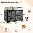 Show in main carousel: Zeus & Ruta Farmhouse Metal Furniture Style Dog Crate, Gray, 42.8 inch slide 5 of 5