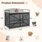 Show in main carousel: Zeus & Ruta Farmhouse Metal Furniture Style Dog Crate, Gray, 42.8 inch slide 5 of 5