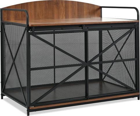 Show full view: jansno Heavy Duty Farmhouse Wooden End Table Furniture Style Dog Crate slide 4 of 7