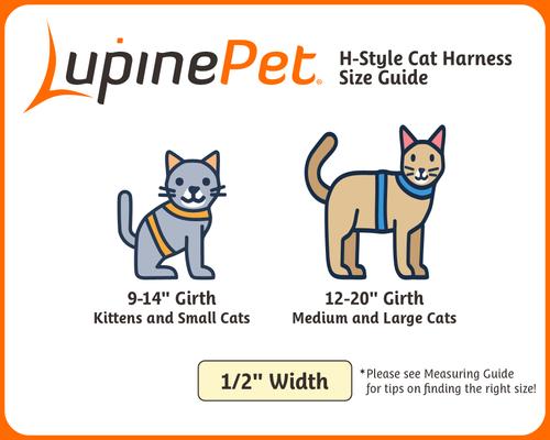 Show full view: LupinePet Adopt H-Style Cat Harness, Kittens & Small Cats: 9 to 14-in chest slide 3 of 5