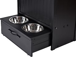 New Age Pet ECOFLEX Double Dog Bowl, Espresso Black slide 2 of 9