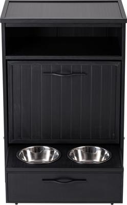 Show full view: New Age Pet ECOFLEX Double Dog Bowl, Espresso Black slide 4 of 12