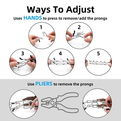 Show full view: Bousnic No Pull Pro-Training Quick Release Buckle Stainless Steel Prong Dog Collar, 22-in neck, 3.5-mm wide slide 8 of 9