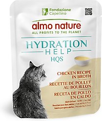 Almo Nature Hydration Help HQS Chicken Recipe in Broth Wet Cat Food Topping, 1.77-oz pouch, case of 12