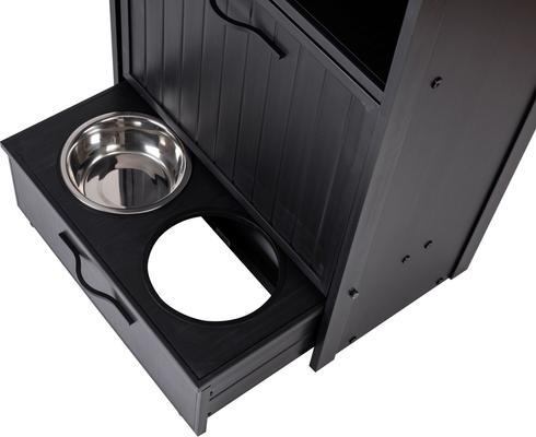 Show full view: New Age Pet ECOFLEX Double Dog Bowl, Espresso Black slide 9 of 12