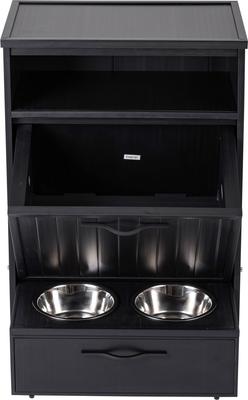 Show full view: New Age Pet ECOFLEX Double Dog Bowl, Espresso Black slide 5 of 12
