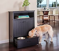 New Age Pet ECOFLEX Double Dog Bowl, Espresso Black