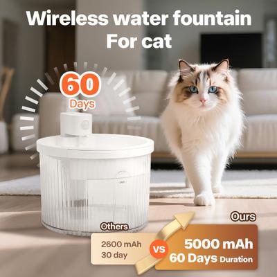 Show full view: Sharper Image AuroraFlow Cordless Dog Water Fountain, White, 2-L slide 2 of 9