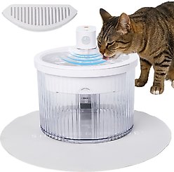 Sharper Image AuroraFlow Cordless Dog Water Fountain, White, 2-L