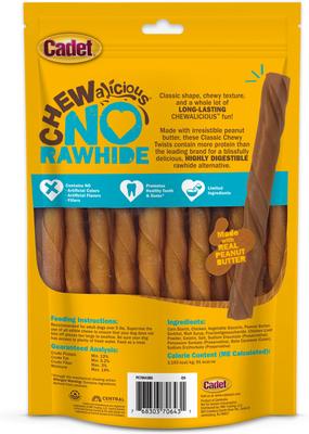 Show full view: Cadet Chewalicious Classic Chewy Rolls Peanut Butter Flavor Dog Chews, 15 count slide 9 of 12