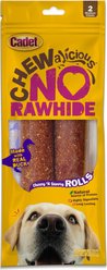 Cadet Chewalicious Rawhide-Free Natural Chewy 'N Savory Duck Rolls Dog Treats, 2 count