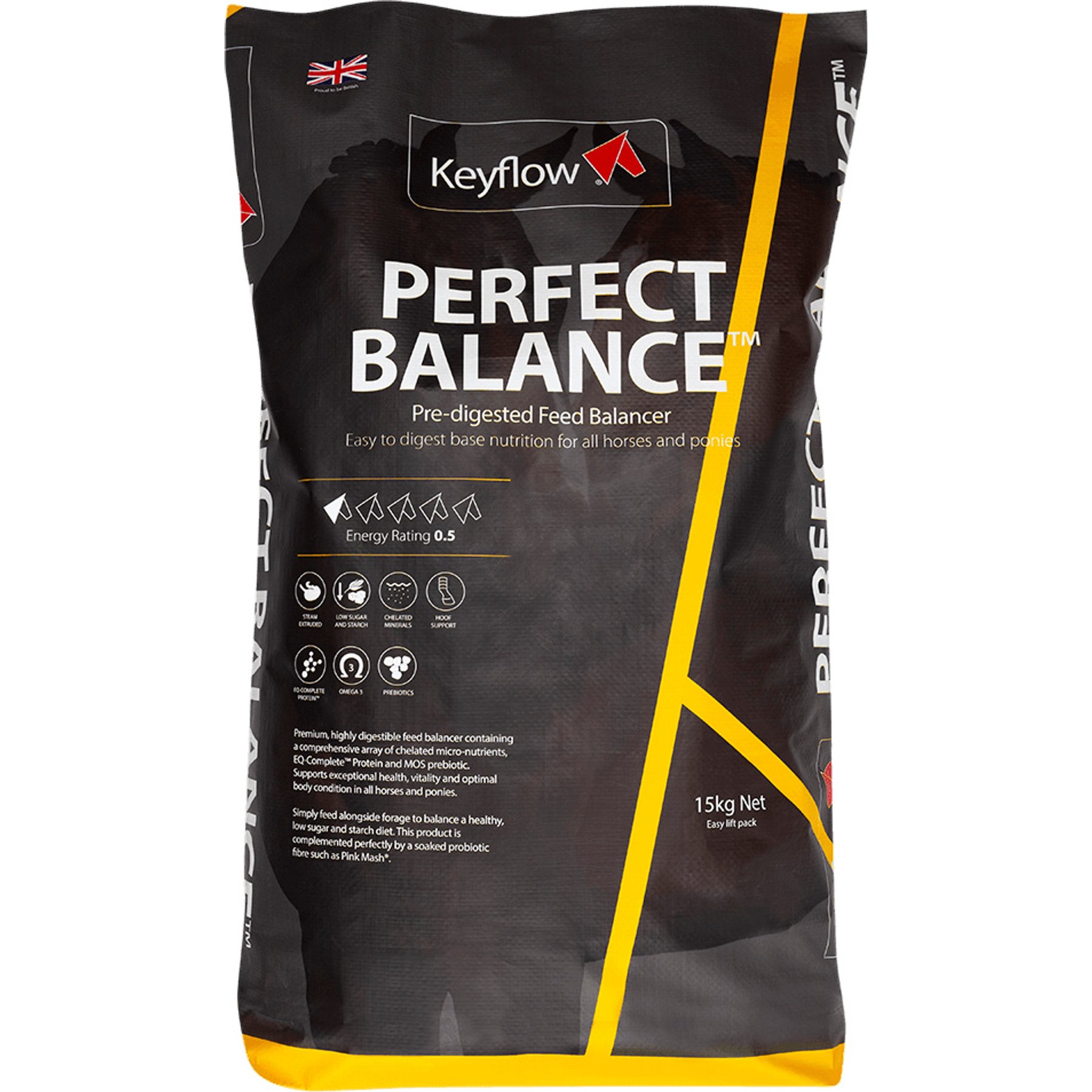 Keyflow Feeds Perfect Balance Low Sugar, Low Starch & High Fat Horse Feed, 33-lb bag