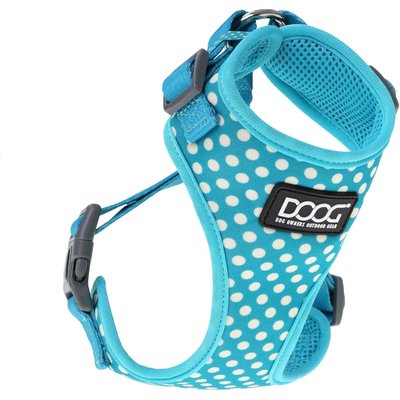 DOOG DOOG Step In Neoflex Snoopy Dog Harness, Light Blue/White Polka Dot, X-Large: 22.5 to 31.5-in chest