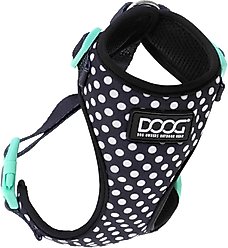 DOOG Step In Neoflex Pongo Dog Harness, Black/White Polka Dot, X-Large: 22.5 to 31.5-in chest