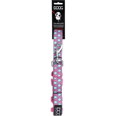 DOOG DOOG Neoprene Clip It Luna Dog Leash, Pink/Blue, X-Large: 62-in long, 1-in wide