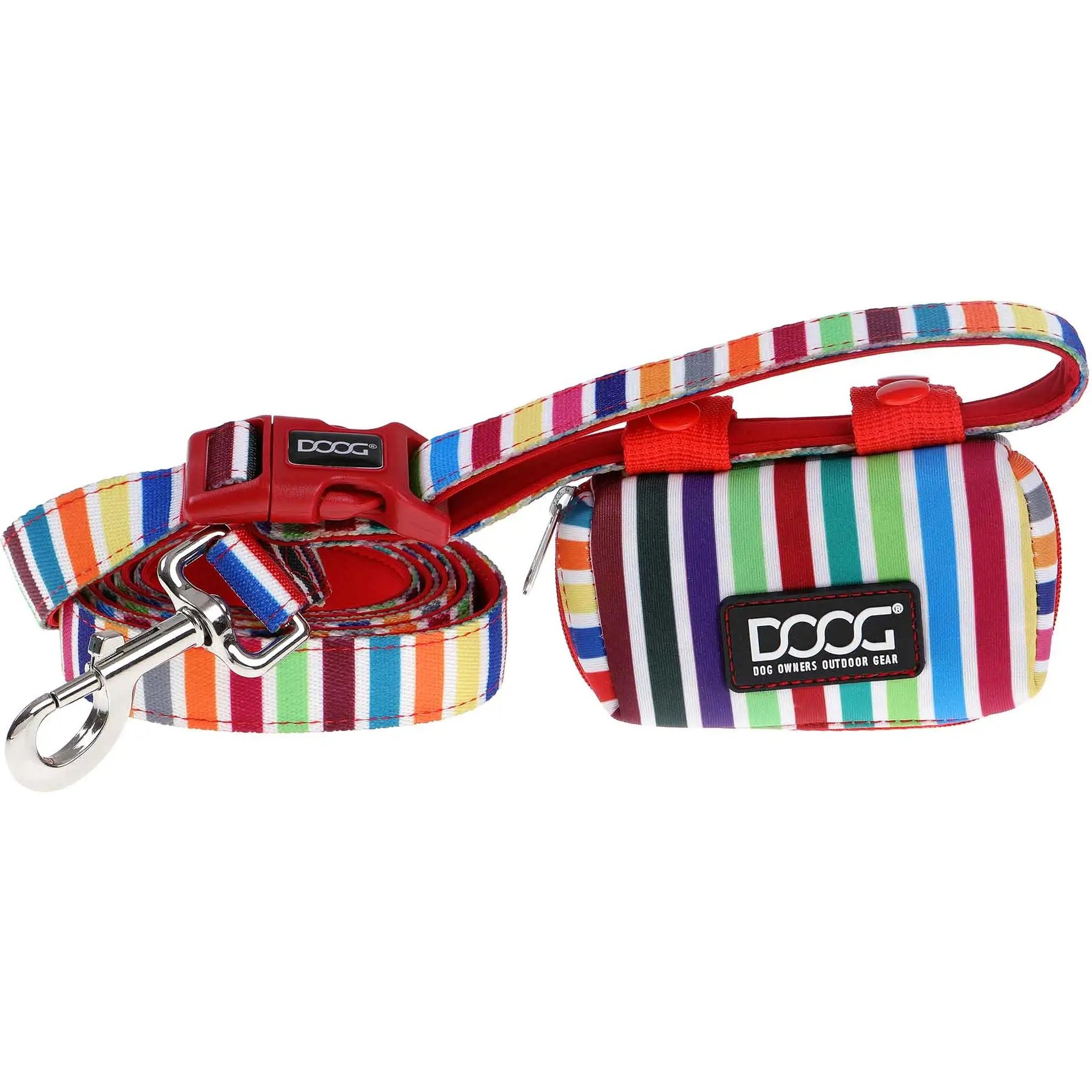 DOOG Walkie Dog Pouch Scooby Dog Poop Bag Dispenser, Rainbow