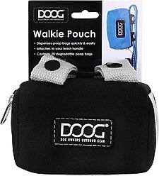 DOOG Walkie Dog Pouch Dog Poop Bag Dispenser, Black