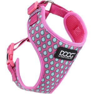 DOOG Step In Neoflex Luna Dog Harness, Pink/Blue, Medium: 16 to 22