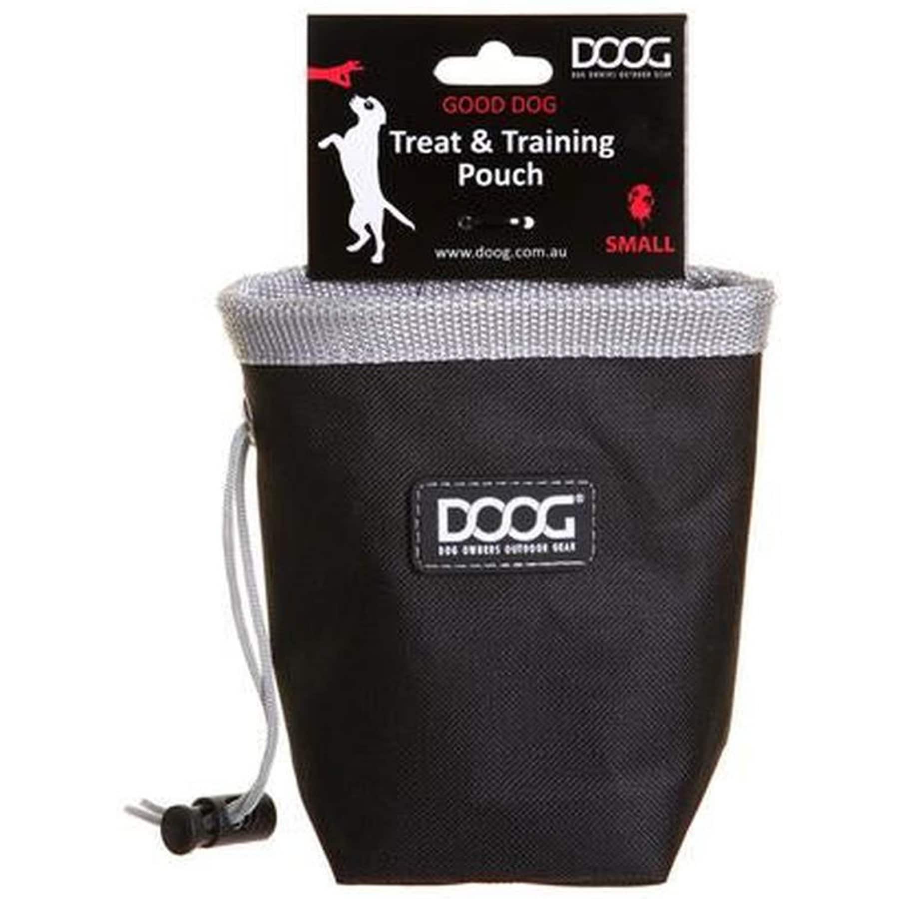 DOOG Treat & Training Dog Pouch, Black/Grey, Small