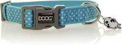DOOG Neoprene Snoopy Dog Collar, Blue/White Polka Dot, X-Small: 4 to 10-in neck, 1/2-in wide