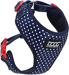 DOOG Step In Neoflex Stella Dog Harness, Blue/White Polka Dot, Large: 19.5 to 27.5-in chest