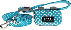 DOOG Walkie Dog Pouch Snoopy Dog Poop Bag Dispenser, Blue/White Polka Dot