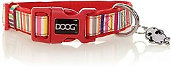 DOOG Neoprene Scooby Dog Collar, Red/Rainbow, Medium: 12 to 18-in neck, 1-in wide