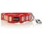 Show in main carousel: DOOG Neoprene Scooby Dog Collar, Red/Rainbow, Medium: 12 to 18-in neck, 1-in wide slide 1 of 1