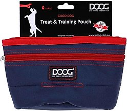 DOOG Treat & Training Dog Pouch, Navy/Red, Large