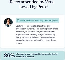 Pawfy Calming Turkey Flavor Chews Dog Supplement, 30 count slide 2 of 8