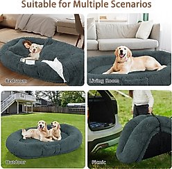 LovMor Oversized Human Dog Bed, Dark Grey slide 2 of 8