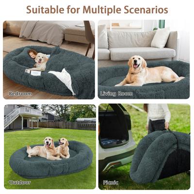 Show full view: LovMor Oversized Human Dog Bed, Dark Grey slide 6 of 10