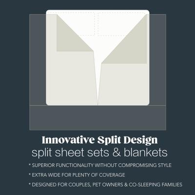 Show full view: Splitz Cozy Blanket for Pet Parents, Coastal Ivory, Queen slide 9 of 11