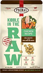 Primal Kibble in the Raw Chicken Recipe Non-GMO Freeze-Dried Dog Food, 144-oz bag