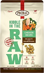 Primal Kibble in the Raw Chicken Recipe Non-GMO Freeze-Dried Dog Food, 24-oz bag