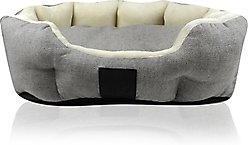 Pet Passion Mello Ultra Luxe Dog Bed, Ivory Tweed, Large
