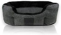 Pet Passion Mello Ultra Luxe Dog Bed, Charcoal Tweed, Medium